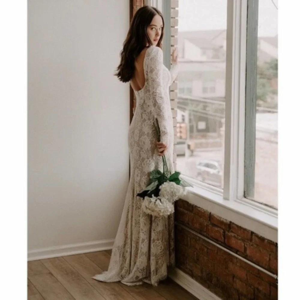 By Watters NWT Lace Long Sleeve Wedding Dress 10 - Picture 12 of 13